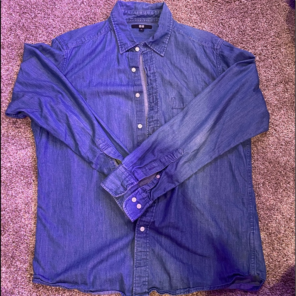 denim button up shirt